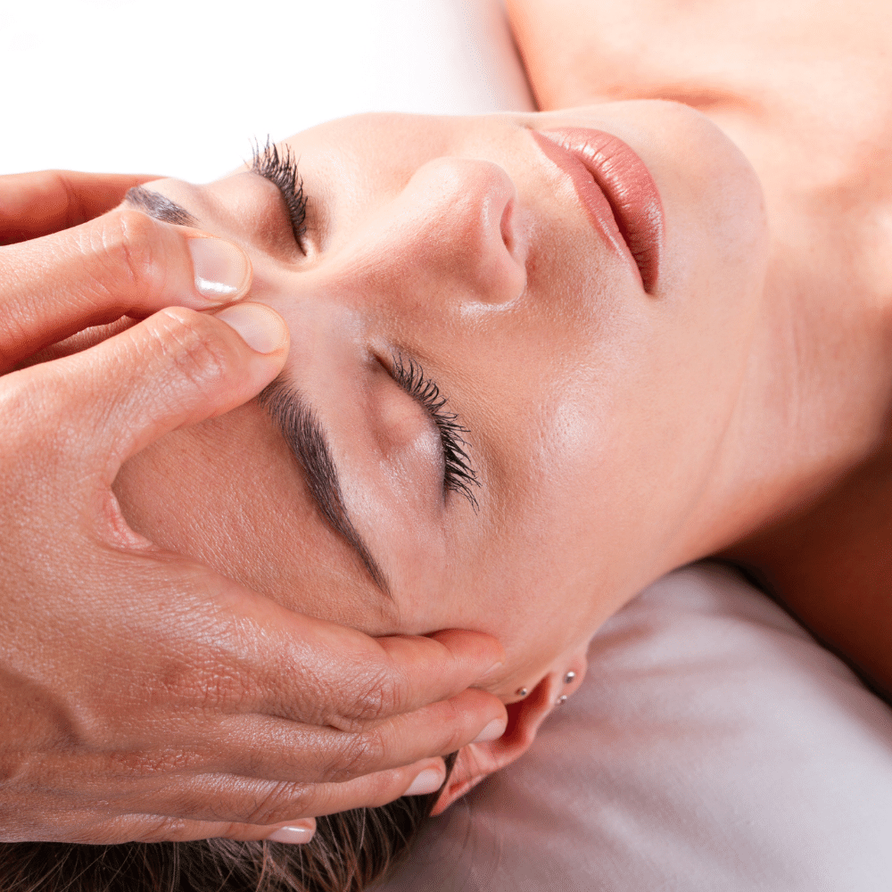 acupressure facial therapy being shown in dronfield